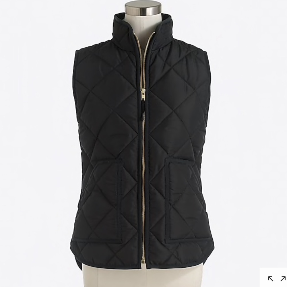 J crew black excursion vest size XXS